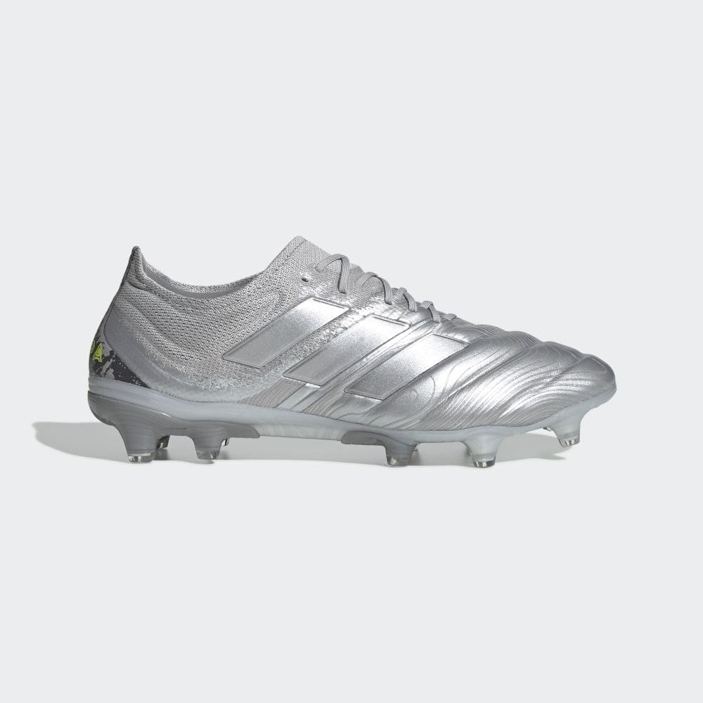 Ghete Fotbal Adidas Copa 20.1 Firm Ground Dama Romania - Argintii Metal/Galbeni EF8316